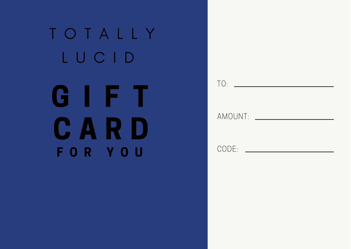 Totally LUCID Gift Card